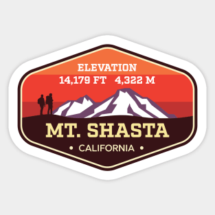 Mt Shasta California - Cascades 14ers Mountain Climbing Badge Sticker